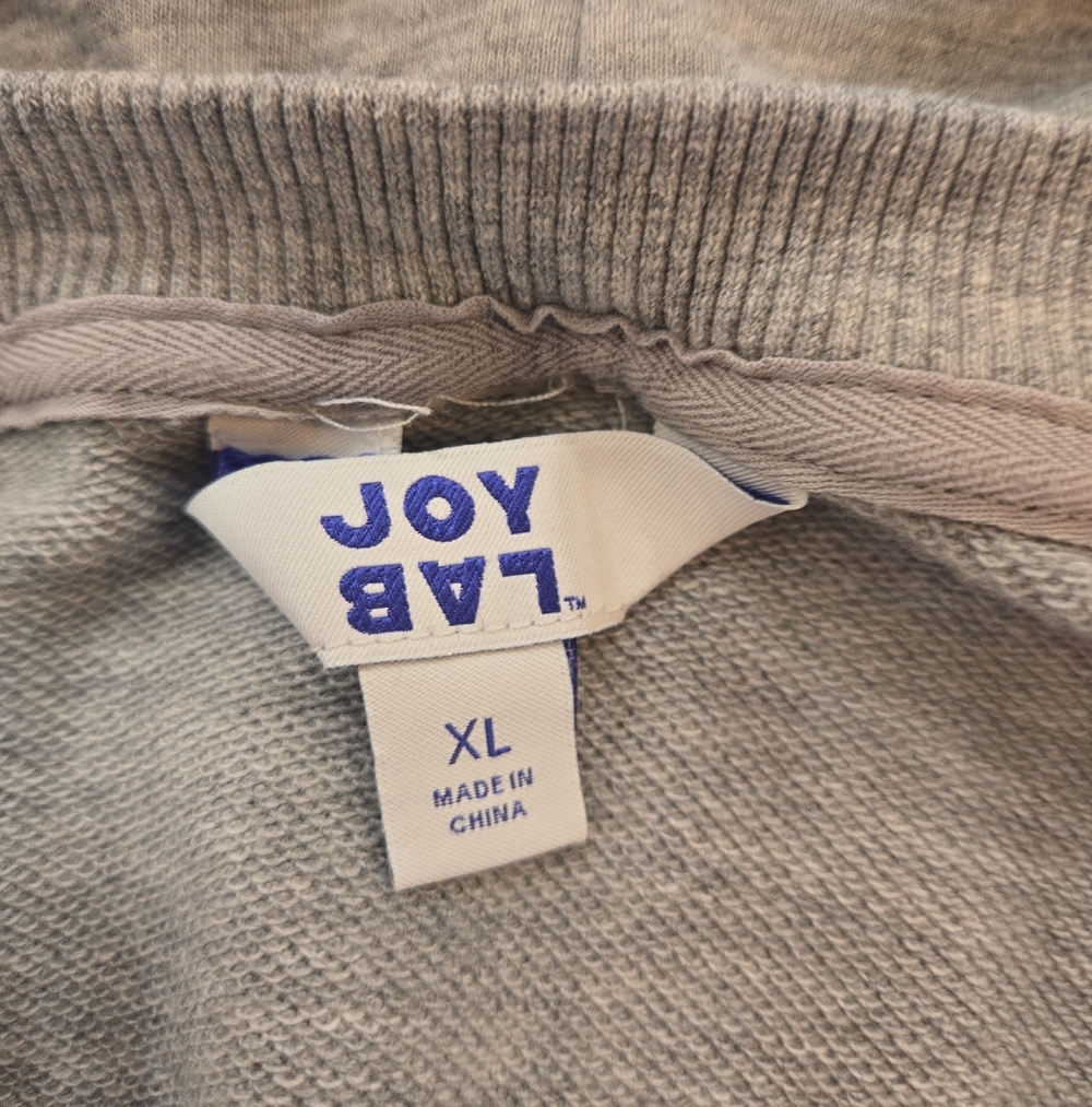 JoyLab Cropped Hoodie Full Zip Activewear Gray Sweatshirt Womens XL - Picture 8 of 9